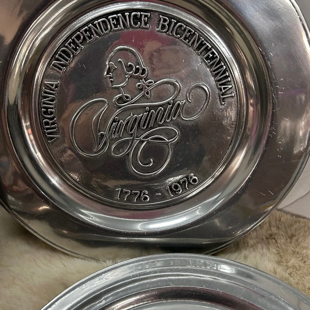 Wilton Pewter Plate Virginia Independence Bicentennial 1776 1976 Commemorative